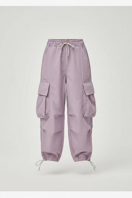 Pantalon Cargo Violet Ample Multipoches Léger Fille - Polyester - vue 3