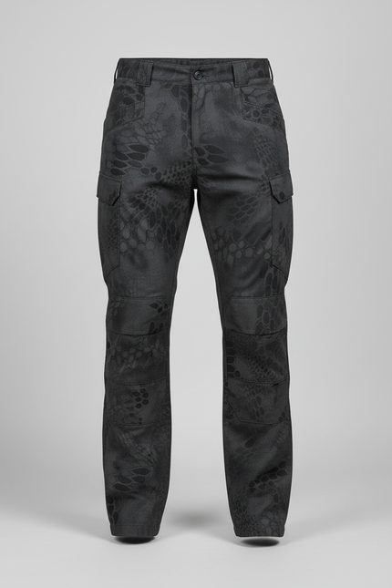 Pantalon Cargo Noir Tactique Camouflage Homme - Toile - vue 3