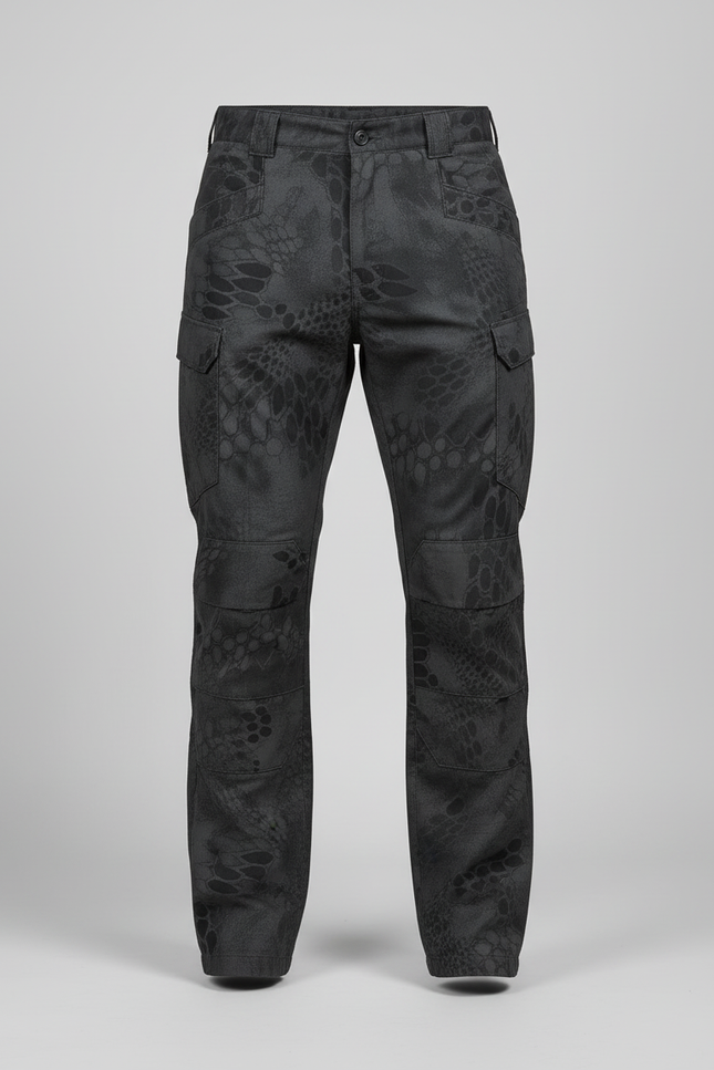 Pantalon Cargo Noir Tactique Camouflage Homme - Toile - vue 3