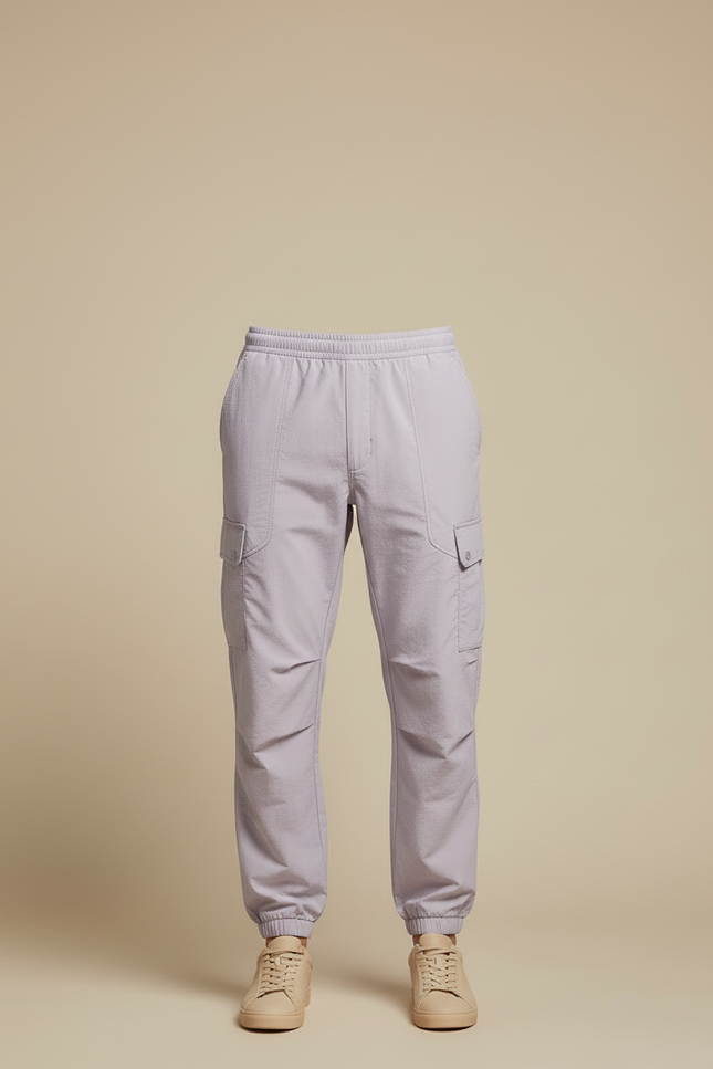 Pantalon Cargo Lavande Ample Coton Décontracté Homme - Violet Polyester - vue 3