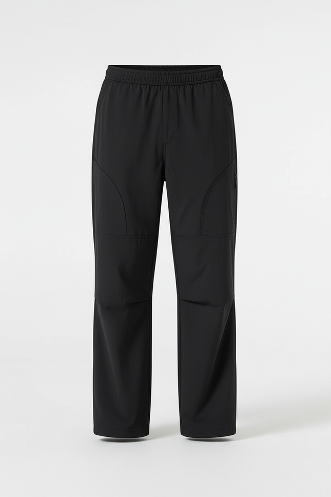 Pantalon Cargo Noir Homme Ample Décontracté Multipoches - Polyester - vue 3
