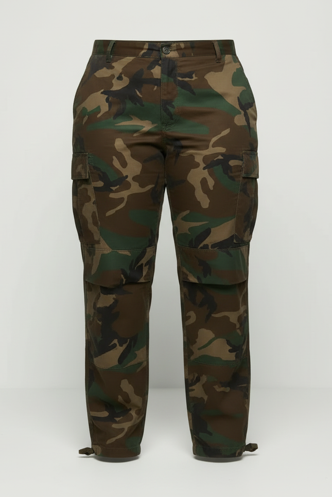 Pantalon Cargo Camouflage Ample Décontracté Streetwear Femme - Multicolore Toile - vue 3