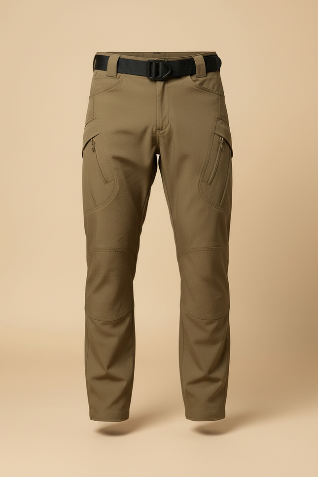 Pantalon Cargo Kaki Tactique Multipoches Homme - Polyester - vue 3