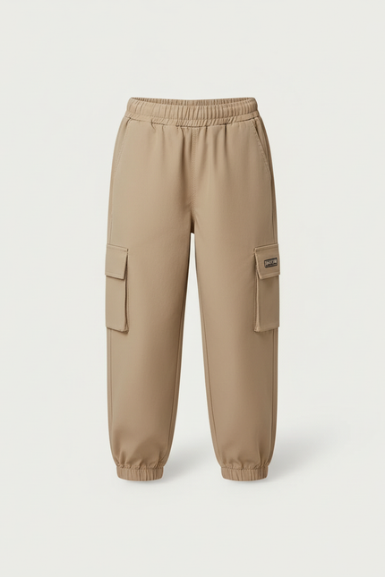 Pantalon Cargo Beige Ample Poches Enfant - Coton - vue 3