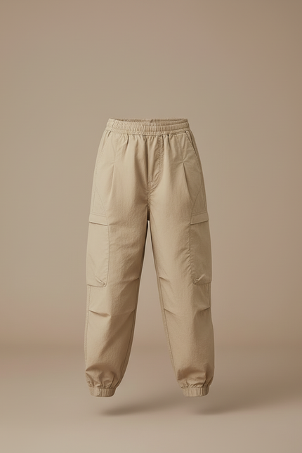 Pantalon Cargo Beige Ample Décontracté Enfant Fille - Polyester - vue 3