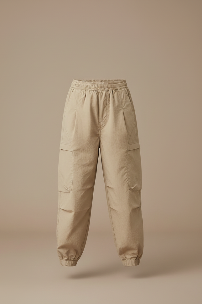 Pantalon Cargo Beige Ample Décontracté Enfant Fille - Polyester - vue 3