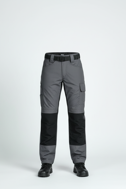 Pantalon Cargo Gris Noir Multipoches Enfant Tactique - Polyester - vue 3