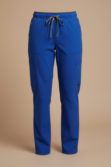 Pantalon Cargo Bleu Royal Cordon Élastique Confortable Enfant - Polyester - vue 3