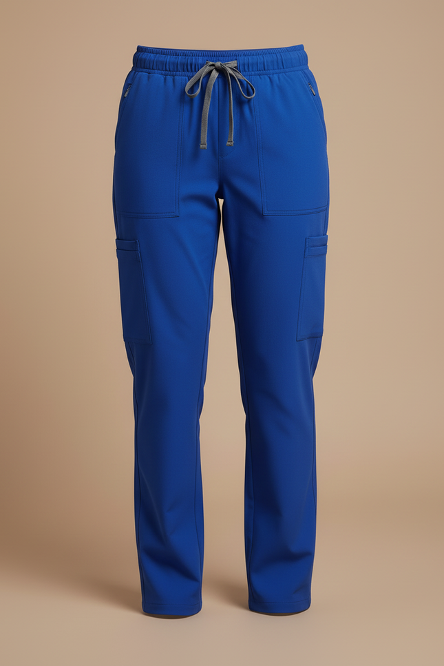 Pantalon Cargo Bleu Royal Cordon Élastique Confortable Enfant - Polyester - vue 3