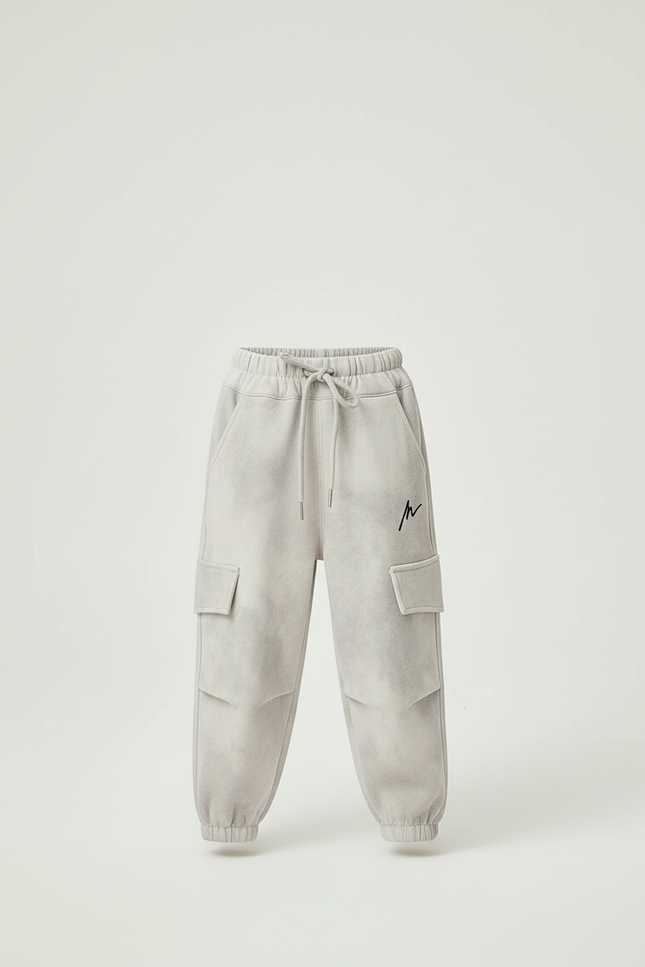 Pantalon Cargo Gris Ample Multipoches Décontracté Enfant - Molleton - vue 3