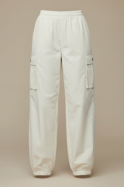 Pantalon Cargo Beige, Ample, Décontracté, Multipoches - Polyester - vue 3