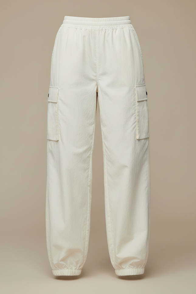 Pantalon Cargo Beige, Ample, Décontracté, Multipoches - Polyester - vue 3
