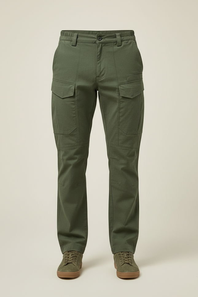 Pantalon Cargo Vert - Toile - vue 3