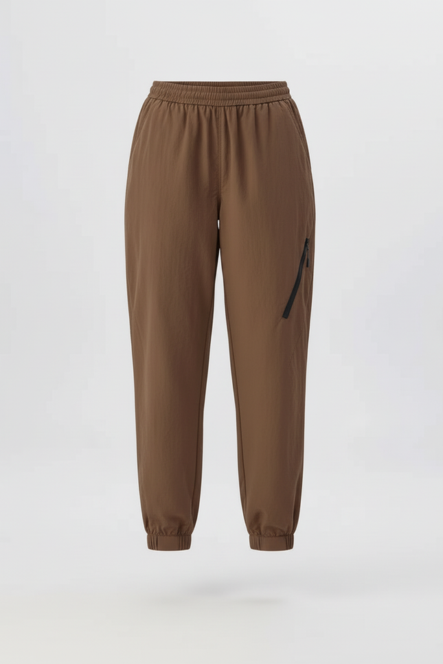 Pantalon Cargo Marron Ample Décontracté Jogger Femme - Polyester - vue 3