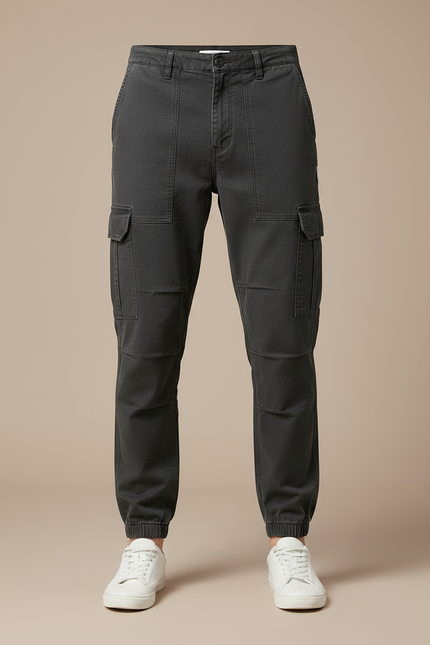 Pantalon Cargo Homme Coton Gris Décontracté Jogger - vue 3
