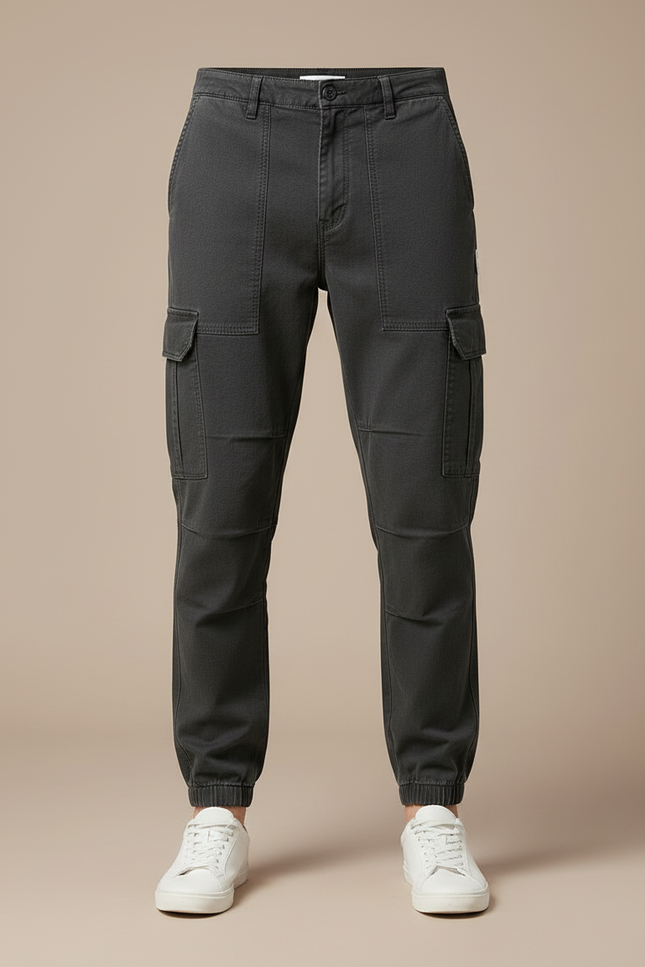 Pantalon Cargo Homme Coton Gris Décontracté Jogger - vue 3