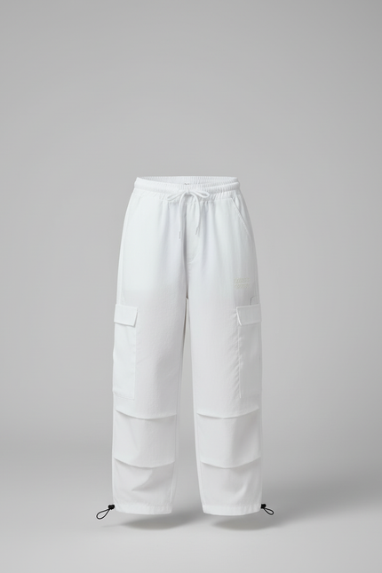 Pantalon Cargo Blanc Ample Multipoches Enfant Décontracté - Gabardine - vue 3