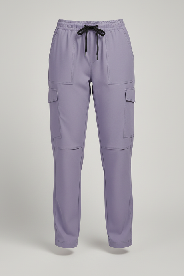 Pantalon Cargo Violet Cordon Ample Léger Femme - Polyester - vue 3