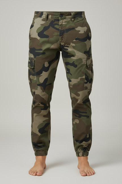 Pantalon Cargo Camouflage Militaire Jogger Homme Coton - Imprimé - vue 3