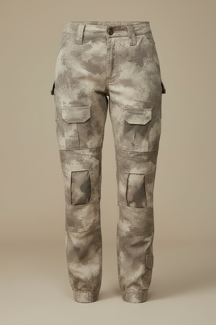 Pantalon Cargo Camouflage Militaire Coton Jambes Fuselées - Imprimé Toile - vue 3