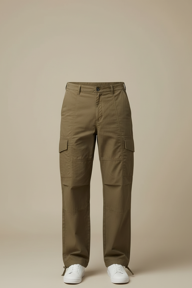 Pantalon Cargo Kaki Homme Décontracté Multipoches Coton - vue 3