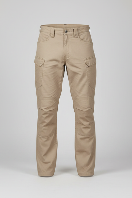 Pantalon Cargo Homme Beige Décontracté Multipoches - Coton - vue 3