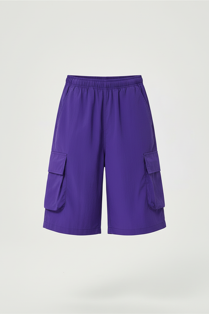 Pantalon Cargo Violet Ample Poches Garçon Décontracté - Polyester - vue 3