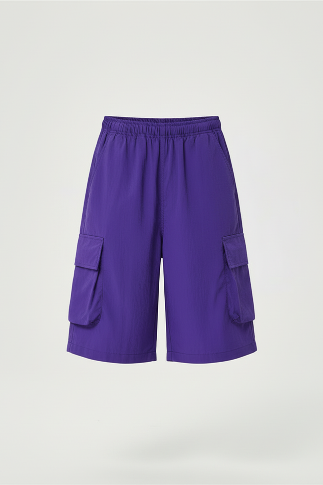 Pantalon Cargo Violet Ample Poches Garçon Décontracté - Polyester - vue 3