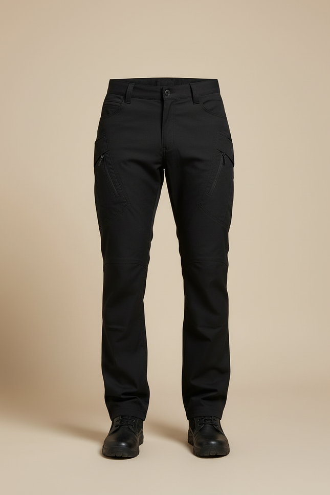 Pantalon Cargo Noir Homme Multi-Poches Décontracté - Polyester - vue 3
