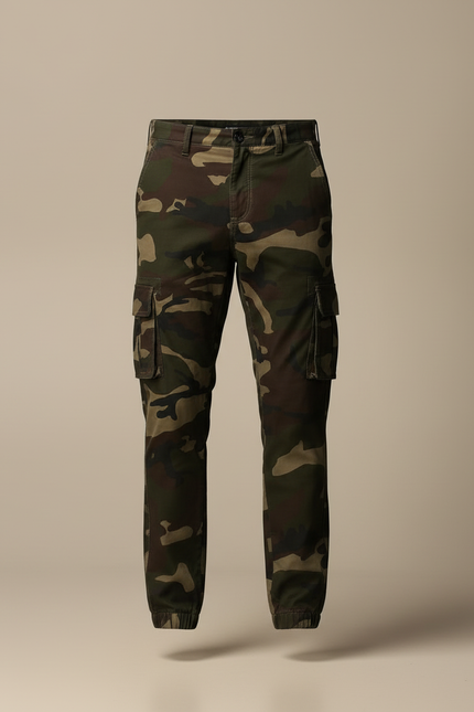 Pantalon Cargo Camouflage Militaire Coton Jogger Homme - Multicolore - vue 3