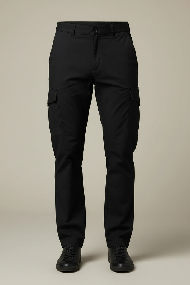 Pantalon Cargo Noir Slim Multipoches Urbain Homme - Gabardine - vue 3