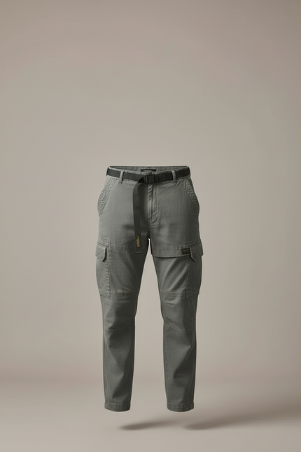 Pantalon Cargo Avec Chaine Homme - Kaki Gabardine - vue 3