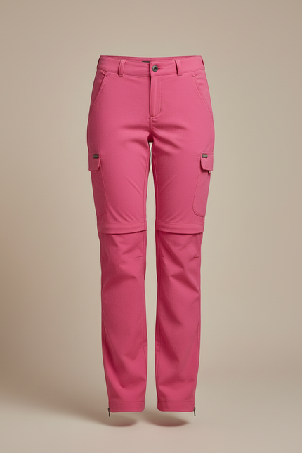 Pantalon Cargo Rose Convertible Léger Femme - Polyester - vue 3