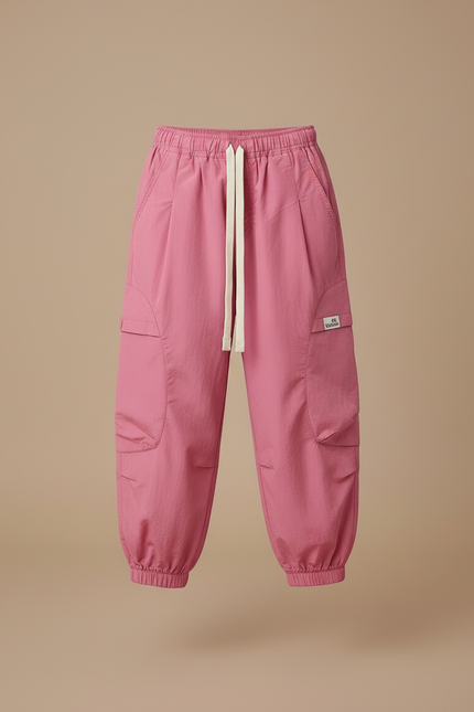 Pantalon Cargo Rose Ample Multipoches Enfant Fille - Polyester - vue 3