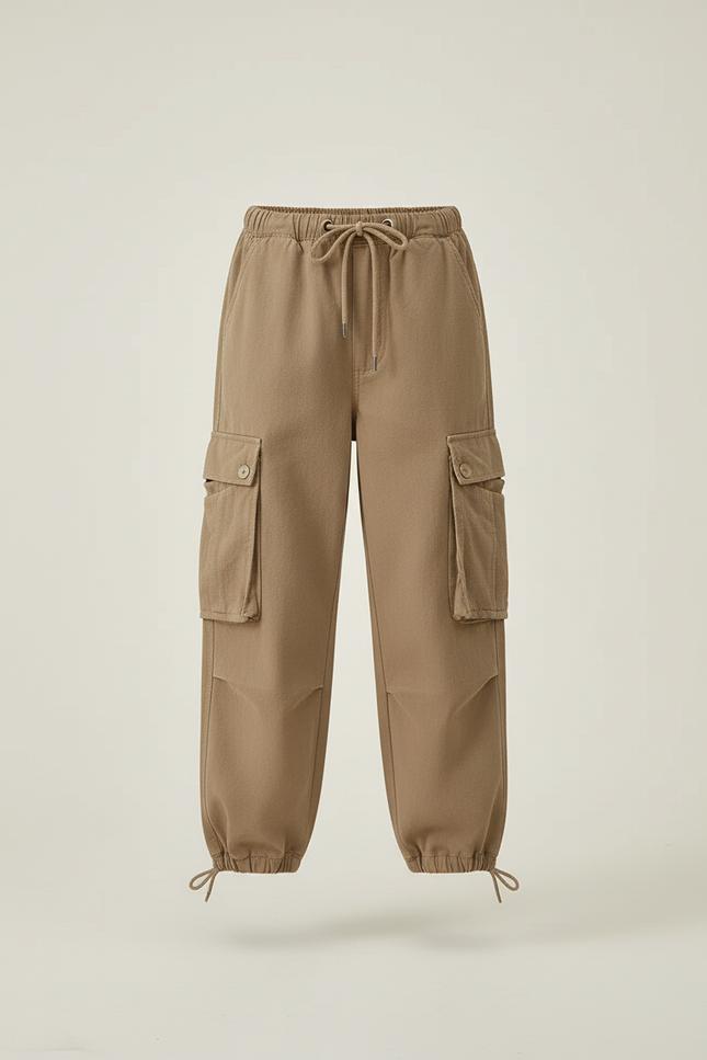 Pantalon Cargo Fille Kaki Jogger - Toile - vue 3