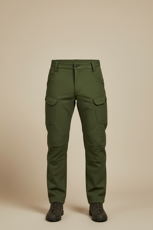 Pantalon Cargo Vert Militaire - Kaki Toile - vue 3