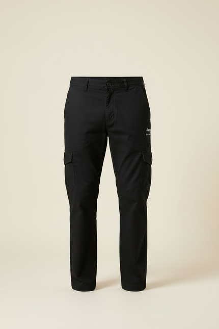 Pantalon Cargo Homme Noir Droit - Toile - vue 3