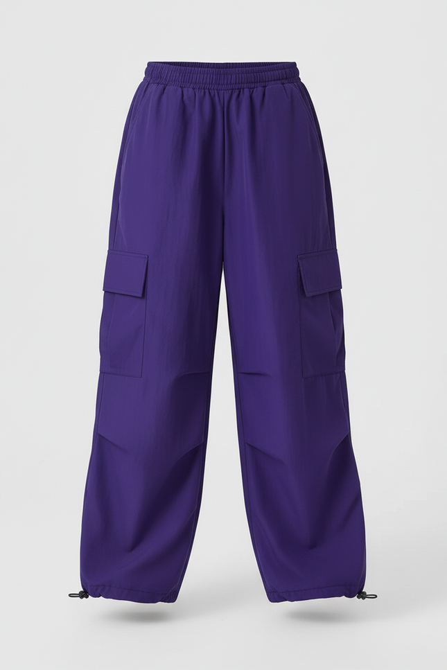 Pantalon Cargo Violet Ample Multipoches Enfant - Polyester - vue 3
