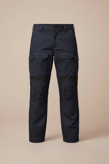 Pantalon Cargo Bleu Marine Enfant Tactique Renforcé - Gabardine - vue 3