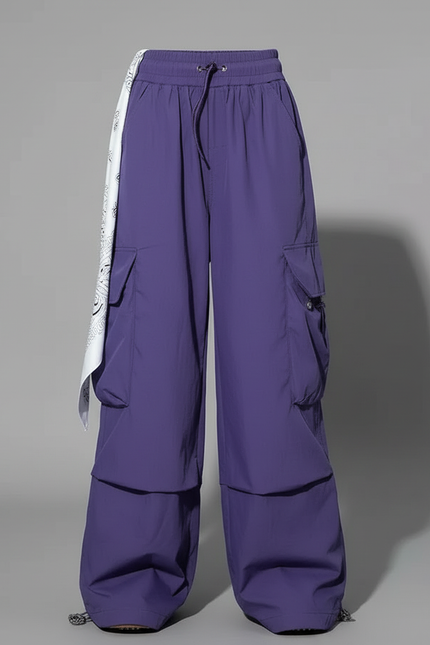 Pantalon Cargo Violet Femme - Polyester - vue 3