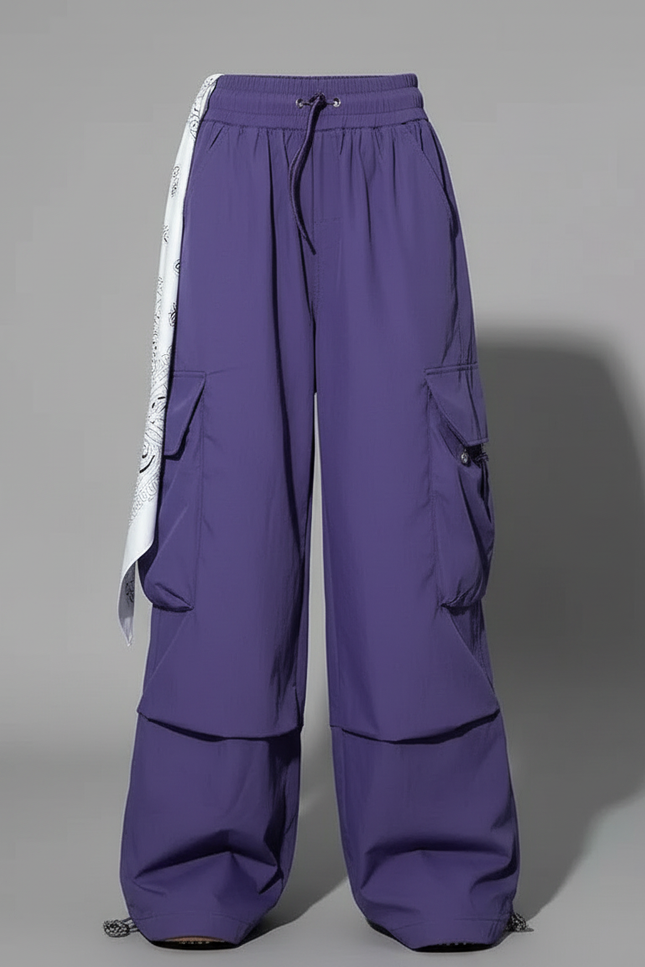 Pantalon Cargo Violet Femme - Polyester - vue 3
