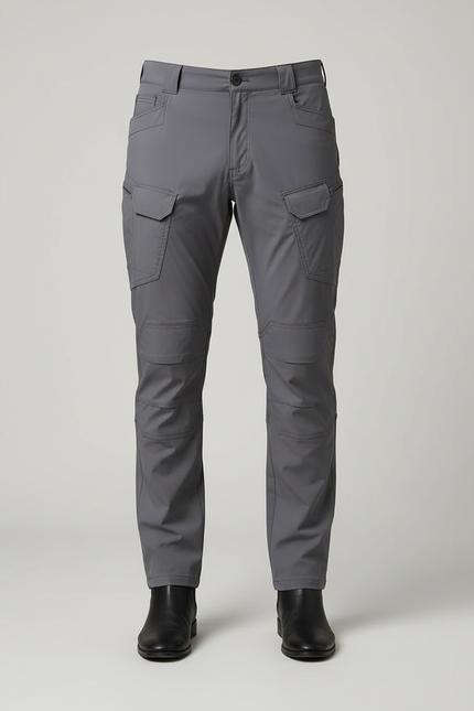 Pantalon Cargo Homme Gris Droit - Polyester - vue 3