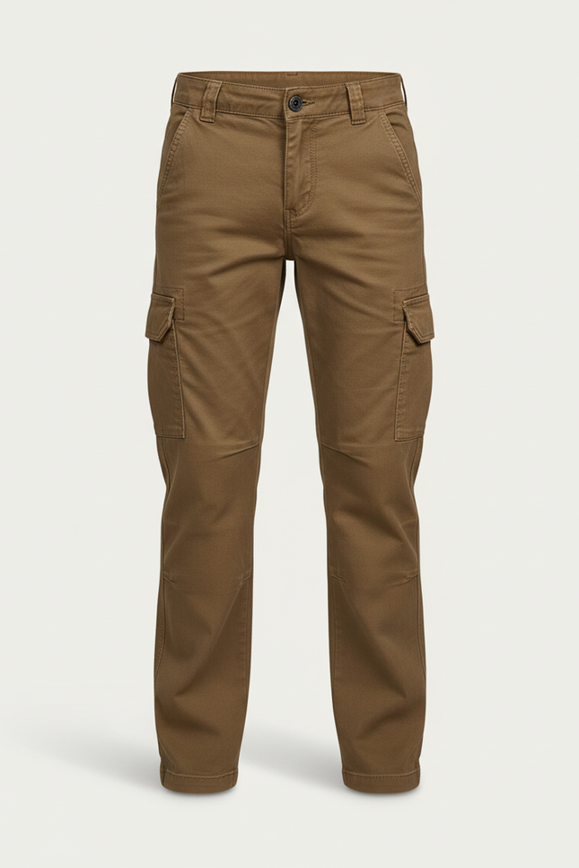Pantalon Cargo Kaki Droit Coton Multipoches Enfant - vue 3