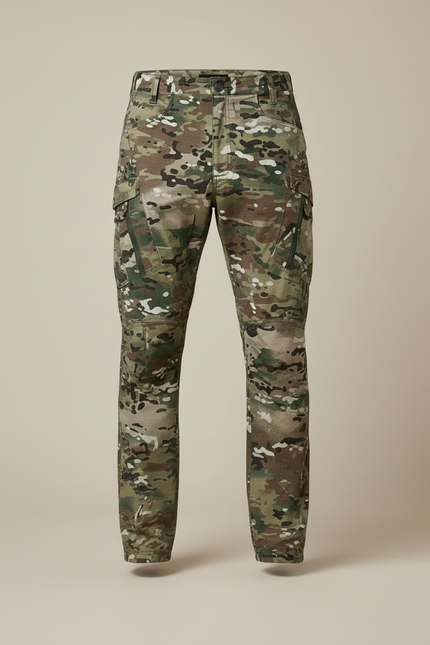 Pantalon Cargo Camouflage Militaire Tactique Homme Multipoches - Multicolore Toile - vue 3