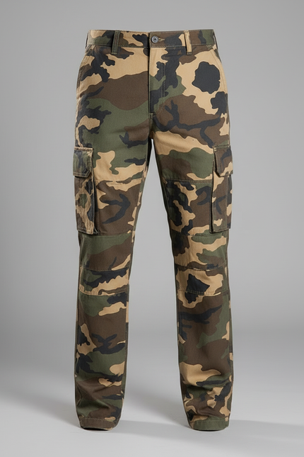 Pantalon Cargo Straight - Multicolore Toile - vue 3