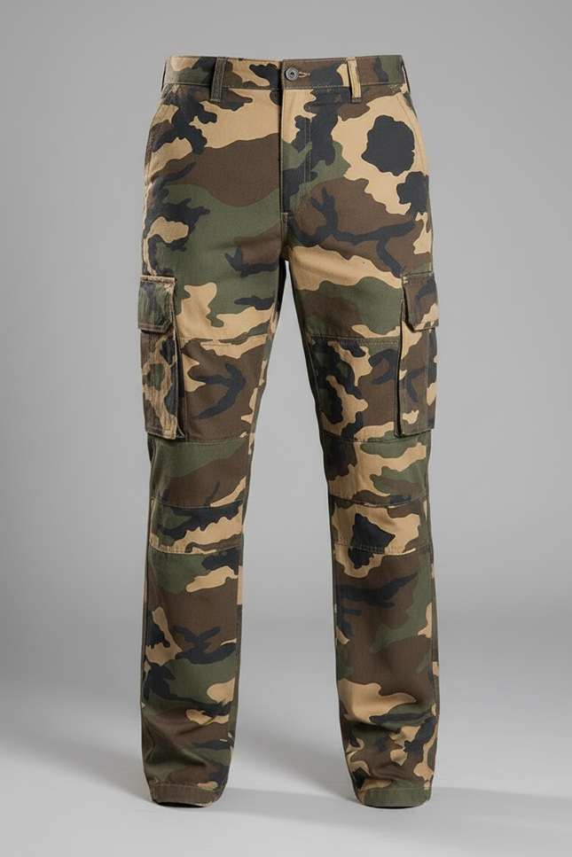 Pantalon Cargo Straight - Multicolore Toile - vue 3