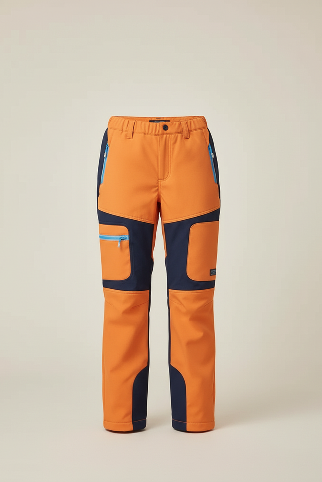 Pantalon Cargo Orange Marine Enfant Imperméable Hiver - Polyester - vue 3