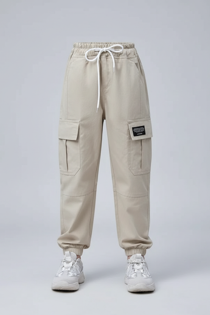 Pantalon Cargo Ado Garçon - Beige Gabardine - vue 2