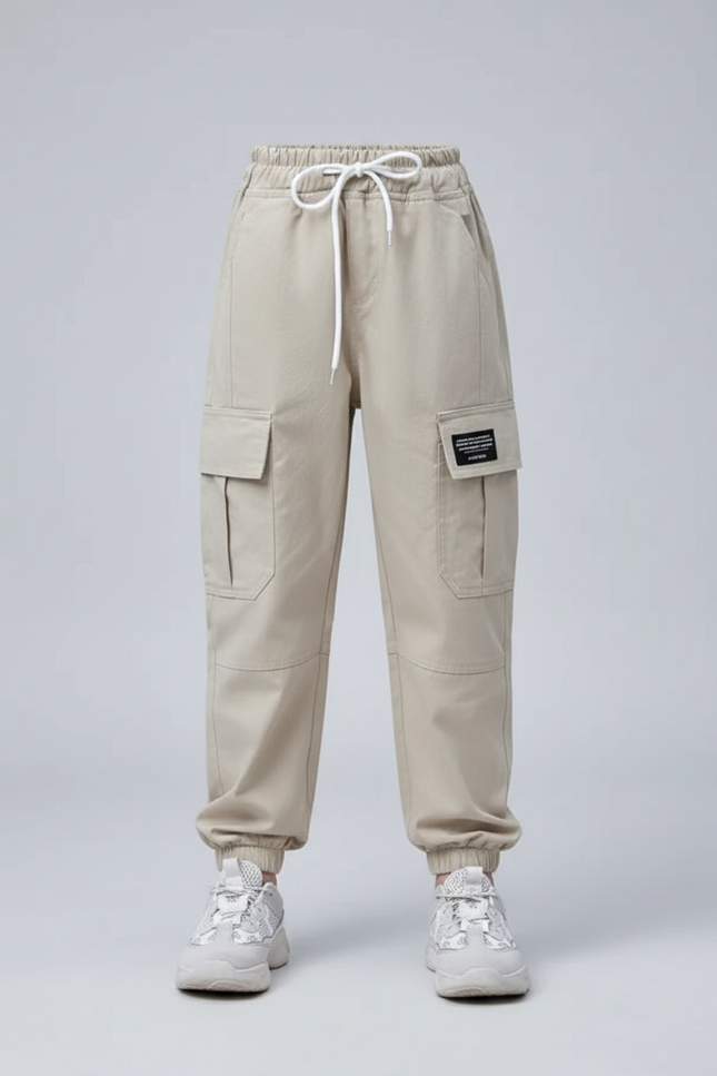 Pantalon Cargo Ado Garçon - Beige Gabardine - vue 2