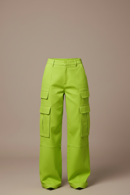 Pantalon Cargo Vert Ample Multi-Poches Femme - Toile - vue 3